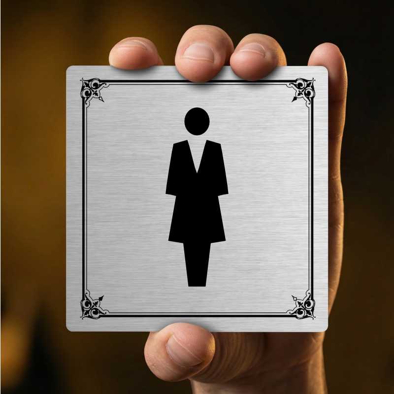 WC ženy, 100x100mm, zlatá, Arizona